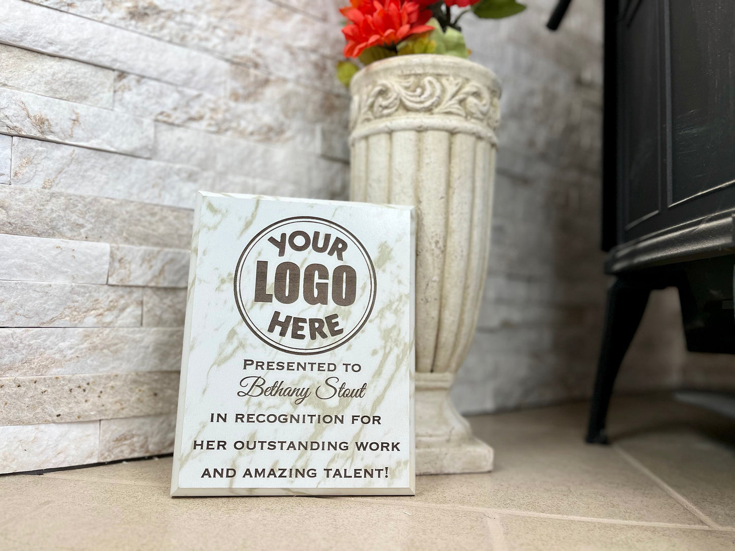 Custom Oak Award Plaque, Award Plaque Custom, MVP Award, Award Plaque, Appreciation Award, Custom Display Plaque, 9x7 or 9x12 Display