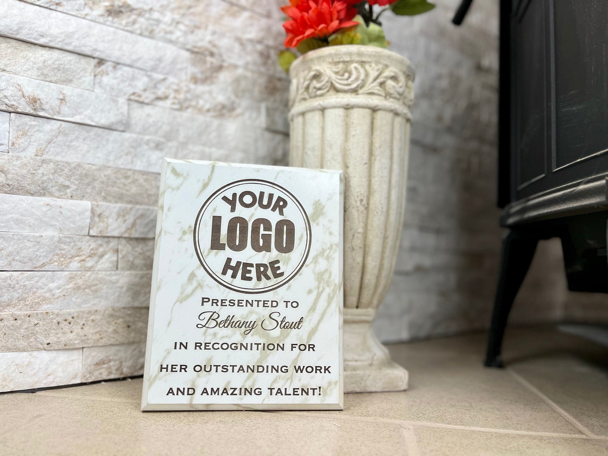 Custom Oak Award Plaque, Award Plaque Custom, MVP Award, Award Plaque, Appreciation Award, Custom Display Plaque, 9x7 or 9x12 Display