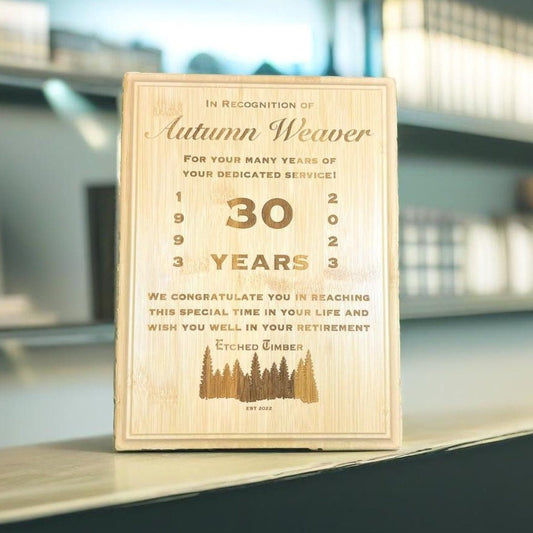 Bamboo Award plaque
