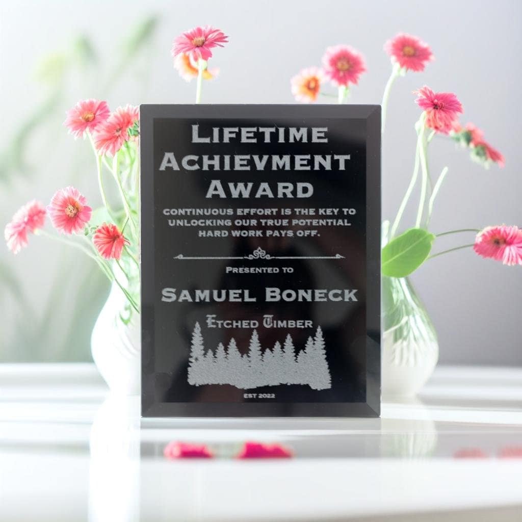Custom Glass Award Plaque,Achievement Award, Custom Plaque Award, Appreciation Plaque, Retirement Gifts, Personalized Award, Corporate Award