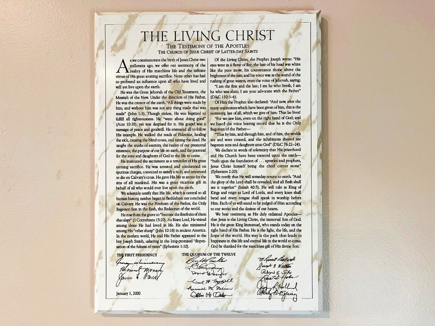 living christ lds testimony