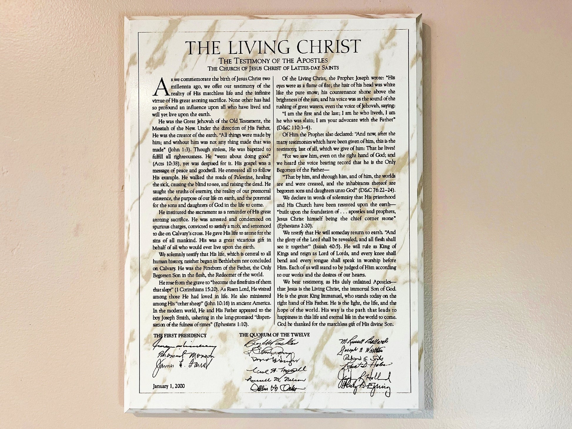 living christ lds testimony