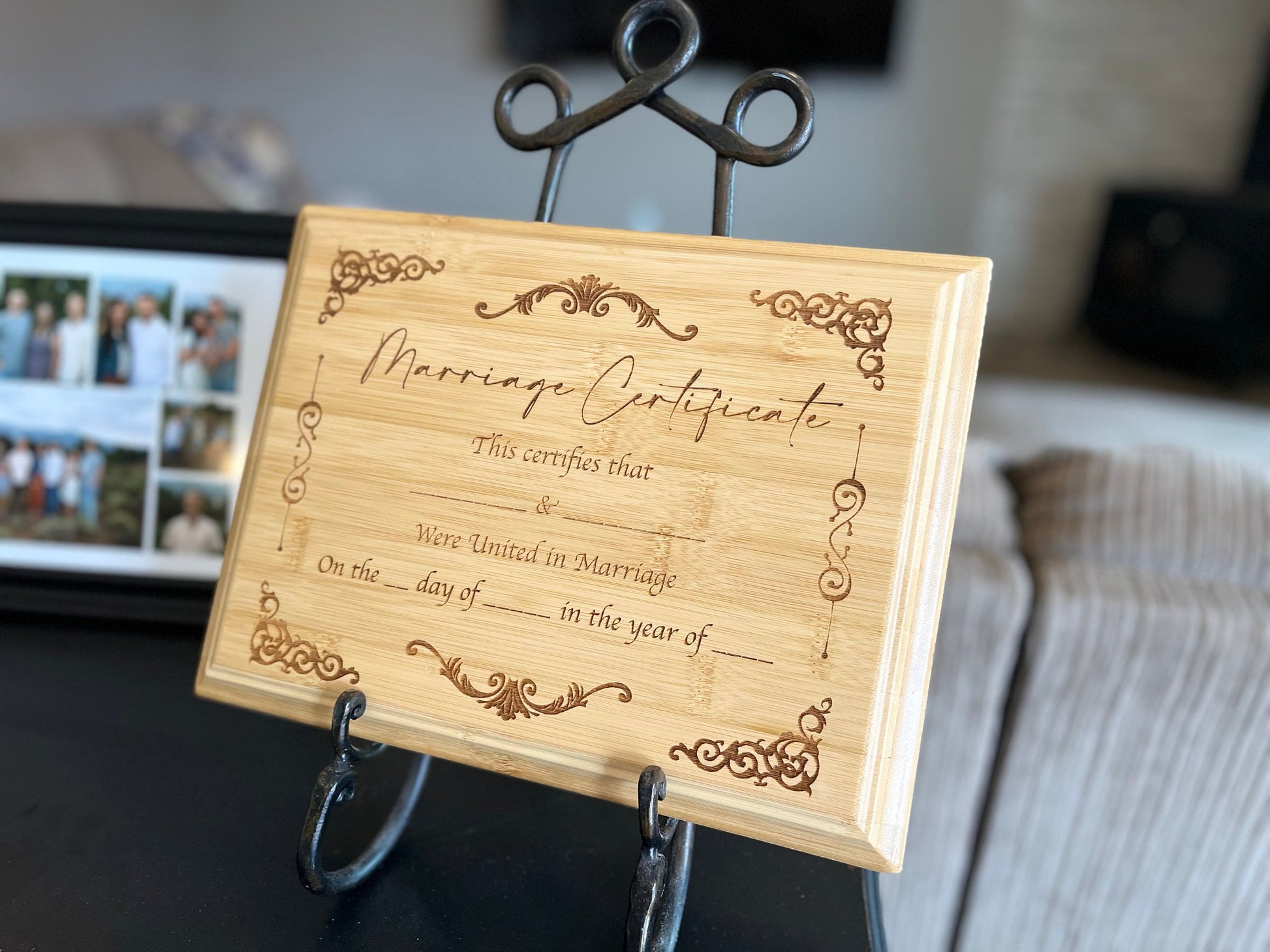 wood marriage certificate